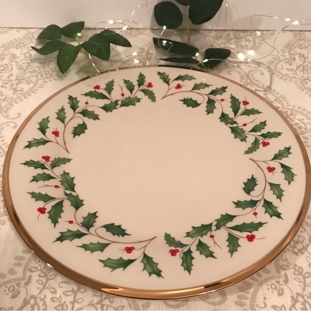 Lenox Holiday Dinner Plate Fine Bone China With Gold Trim